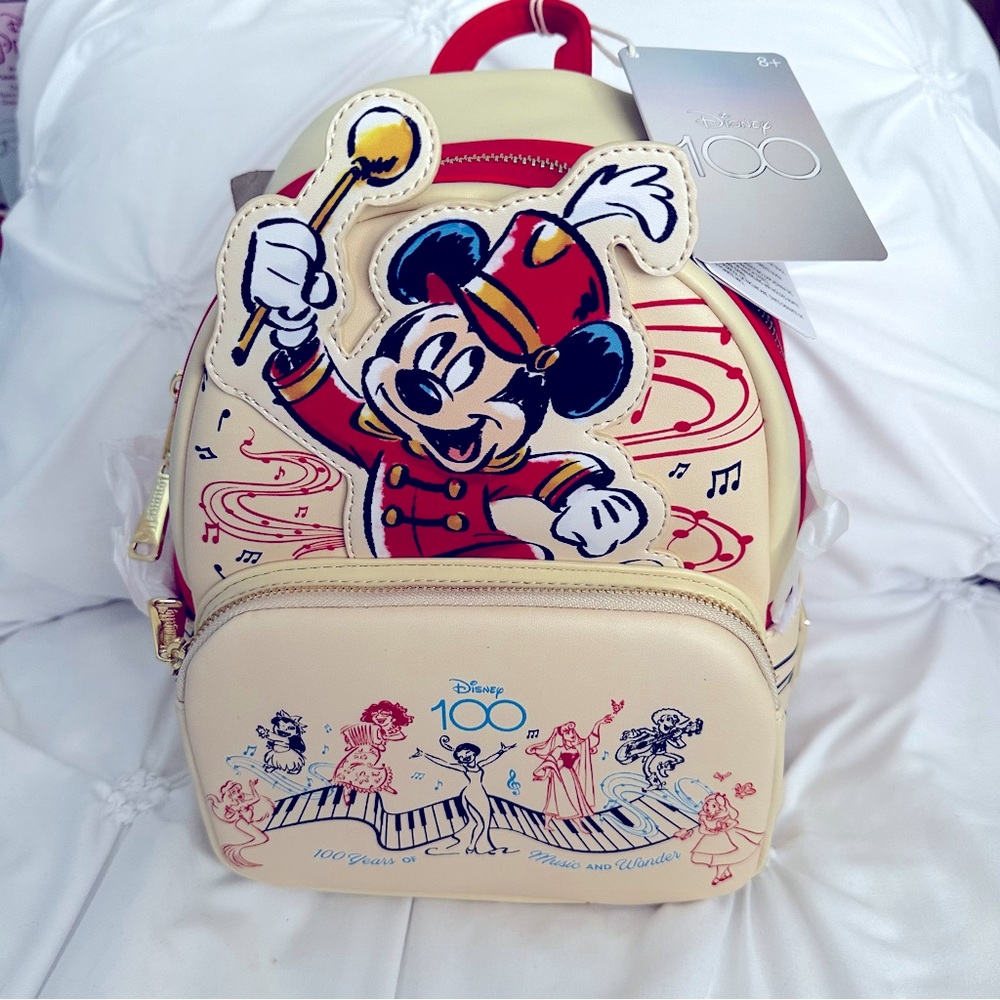 Loungefly Disney Mickey Musician Disney 100 Anniversary Mini-Backpack